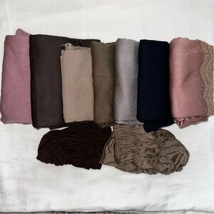 Bundle of 7 Jersey Stretch Hijabs Scarves